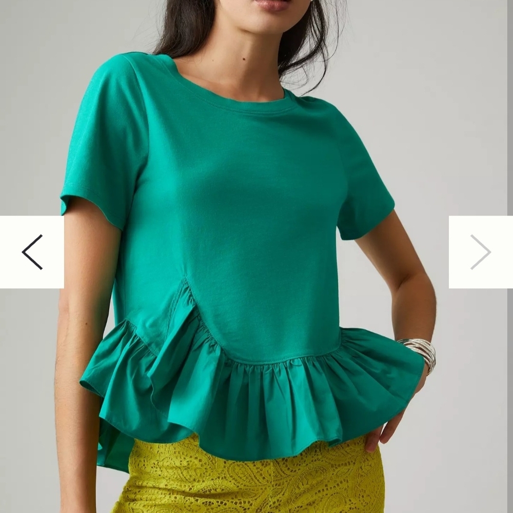 Maeve Ruffle-Hem Top